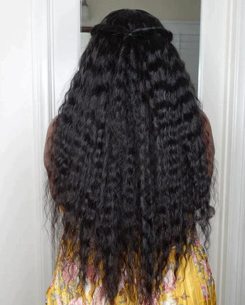 Bohemian Curly Glueless 5X5 Lace Closure Human Hair Wig