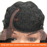 NOBLE Betty Synthetic Lace Front Wigs For Women丨22 Inch Wave Curls Black Wig - Noblehair