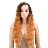 NOBLE Enya Synthetic Side Part Lace Front Wigs For Women丨28 Inch Body Wave Ombre Godlen Wig - Noblehair