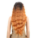 NOBLE Enya Synthetic Side Part Lace Front Wigs For Women丨28 Inch Body Wave Ombre Godlen Wig - Noblehair