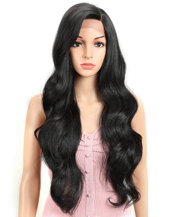 NOBLE MEG Synthetic Lace Front Wigs for Women丨28 Inch Long Loose Wave Wig丨1B - Noblehair