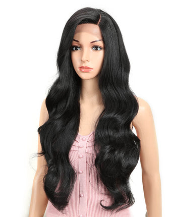 NOBLE MEG Synthetic Lace Front Wigs for Women丨28 Inch Long Loose Wave Wig丨1B - Noblehair
