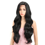 NOBLE MEG Synthetic Lace Front Wigs for Women丨28 Inch Long Loose Wave Wig丨1B - Noblehair