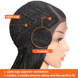 NOBLE MEG Synthetic Lace Front Wigs for Women丨28 Inch Long Loose Wave Wig丨1B - Noblehair