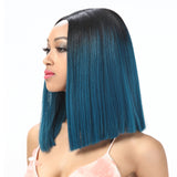 13.5 Inch Blunt Cut Bob Lace Front Wig | Pastel Pink| Shakia