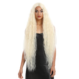 NOBLE Bohemian Synthetic HD Lace Front Wigs丨41 Inch Super Long Wavy White Blonde Wig - Noblehair