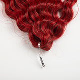 Synthetic Braid Hair Ombre wine red 22 Inch Deep Wave Braiding Hair Extension