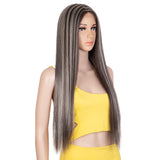 30 Inch long Highlight Lace front Middle Part Wig | HEADLINE