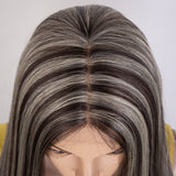 30 Inch long Highlight Lace front Middle Part Wig | HEADLINE