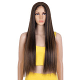 30 Inch long Highlight Lace front Middle Part Wig | HEADLINE