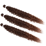 Synthetic Braid Hair Ombre Blonde Pink 22 Inch Deep Wave Braiding Hair Extension
