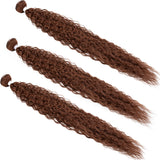 Synthetic Braid Hair Ombre Blonde Pink 22 Inch Deep Wave Braiding Hair Extension