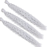 Synthetic Braid Hair Ombre Blonde Pink 22 Inch Deep Wave Braiding Hair Extension