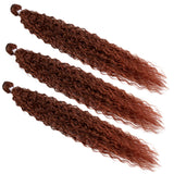 Synthetic Braid Hair Ombre Blonde Pink 22 Inch Deep Wave Braiding Hair Extension