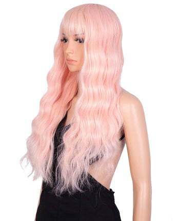 Clearance Sale 26 Inch Pink Color Body Wave Wig