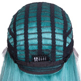Designer Pick 13.5 Inch Long 5 Inch Lace Part Front Ombre Blue With Pink Color Synthetic Wig