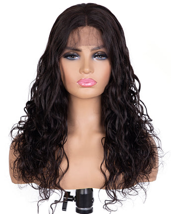 Designer Pick 16 Inch Long 5 Inch Side Part Lace Front Natural Color Synthetic Wig