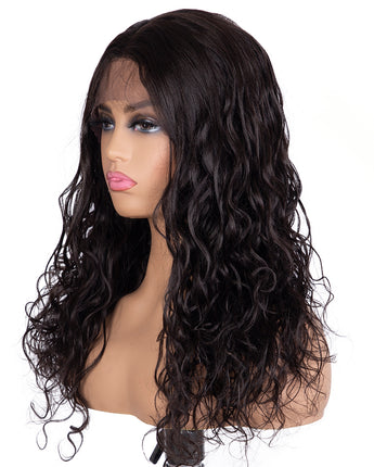 Designer Pick 16 Inch Long 5 Inch Side Part Lace Front Natural Color Synthetic Wig