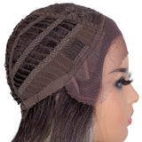 Designer Pick 24 Inch Long 13*2 Lace Front Ombre Grey Color Synthetic Wig