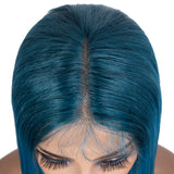 Designer Pick 12 Inch Long 5 Inch Lace Ombre Blue Color Synthetic Wig