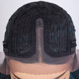 Designer Pick 28 Inch Long 5 Inch Lace Part Front Blue Color Synthetic Wig