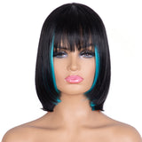 Designer Pick 12 Inch Long 3*1 Lace Front Ombre Grey Color Synthetic Wig
