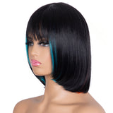 Designer Pick 12 Inch Long 3*1 Lace Front Ombre Grey Color Synthetic Wig
