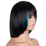 Designer Pick 12 Inch Long 3*1 Lace Front Ombre Grey Color Synthetic Wig
