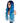 Designer Pick 28 Inch Long 5 Inch Lace Part Ombre Blue Color Synthetic Wig