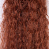 31 Inch Straight Curly Clip Curly Drawstring Ponytail Red Color pony tail 2 Pieces/Pack