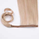 31 Inch Straight Curly Clip Curly Drawstring Ponytail Blonde Color pony tail 2 Pieces/Pack