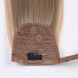31 Inch Straight Curly Clip Curly Drawstring Ponytail Blonde Color pony tail 2 Pieces/Pack