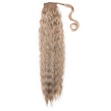31 Inch Straight Curly Clip Curly Drawstring Ponytail Blonde Color pony tail 2 Pieces/Pack