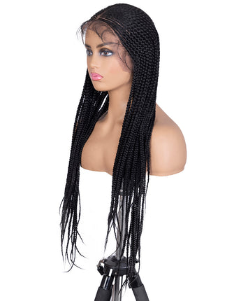 Designer Pick 28 Inch Long Braid Wig 13*7 Lace Frontal Synthetic Wig