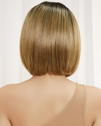4*4 Lace Frontal Bob Ombre Color Straight Shoulder Length Blunt Cut Wig | JULIE