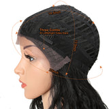 NOBLE Synthetic Lace Front Wigs For Women | 27 Inch Curly Wave Coral Pink Wig | Jully - Noblehair