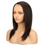 NOBLE Human Hair Lace Front Wig | 19 Inch Lob Straight Hair | Natural Black | F Jennifer - Noblehair