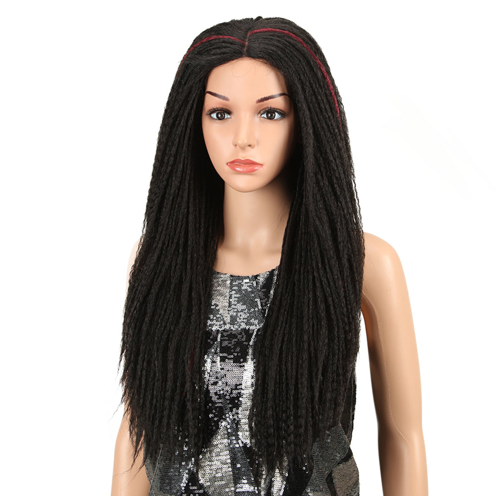 NOBLE Synthetic Lace Wig | 26 Inch Natural Faux Locs Highlight Red Wig | Kate - Noblehair