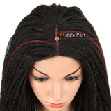 NOBLE Synthetic Lace Wig | 26 Inch Natural Faux Locs Highlight Red Wig | Kate - Noblehair