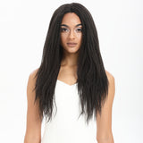 NOBLE Synthetic Lace Front Wigs | 26 Inch Natural Faux Locs Black Wig | Kate - Noblehair