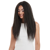 NOBLE Synthetic Lace Front Wigs | 26 Inch Natural Faux Locs Black Wig | Kate - Noblehair