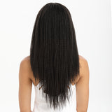 NOBLE Synthetic Lace Front Wigs | 26 Inch Natural Faux Locs Black Wig | Kate - Noblehair
