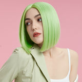 NOBLE Synthetic Lace Front Wig | 11 Inch  Colorful Bob | Biscay Green | L Alia