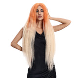 38 Inch Long Dreadlocks Ombre Orange Synthetic Lace Front Wig | Maxin NOBLE