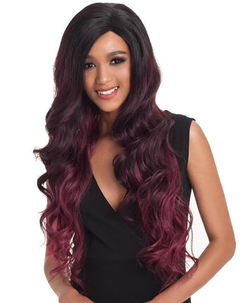 13*4 Synthetic Lace Frontal 26.5 Inch Curly Wave Gold Blonde Wig | Willow