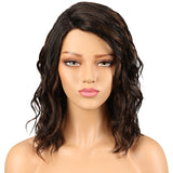 NOBLE Human Hair Lace Wig | 14 Inch Curly Bob | Mixed Color | Christy - Noblehair