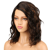 NOBLE Human Hair Lace Wig | 14 Inch Curly Bob | Mixed Color | Christy - Noblehair