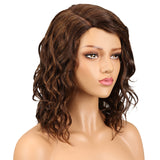 NOBLE Human Hair Lace Wig | 14 Inch Curly Bob | Mixed Color | Christy - Noblehair