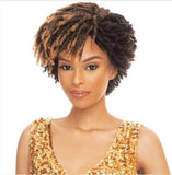 NOBLE Synthetic Afro Wigs For Black Women | 9.5 Inch Short Dreadlocks | Blonde Highlight | RJO - Noblehair
