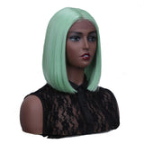 NOBLE Synthetic Lace Front Wig | 11 Inch  Colorful Bob | Biscay Green | L Alia - Noblehair